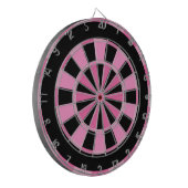 Cible De Fléchettes Rose Noir Moderne (Devant gauche)