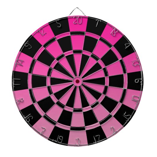 Cible De Fléchettes Rose ombré et noir (Devant)