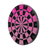 Cible De Fléchettes Rose ombré et noir (Devant droit)