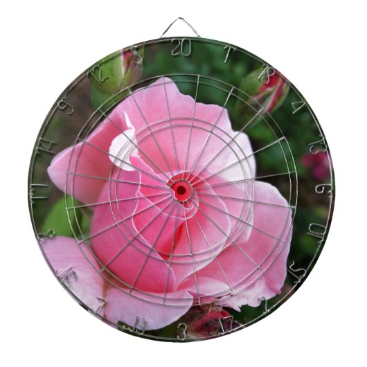 Cible De Fléchettes rose rose en fleurs (Devant)