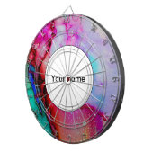 Cible De Fléchettes Rose rouge violet vert (Devant droit)