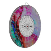 Cible De Fléchettes Rose rouge violet vert (Devant gauche)