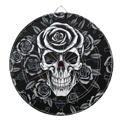 Cible De Fléchettes Rose Skull Dart Board (Devant)
