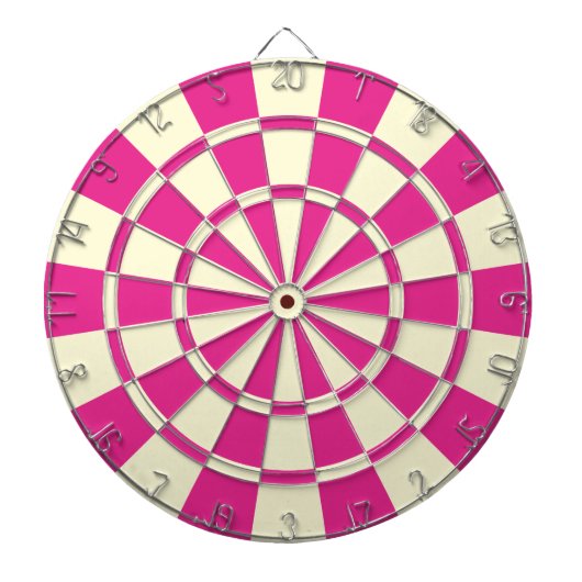 Cible De Fléchettes Rose Vivant Et Beige Crème Couleur (Devant)
