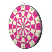 Cible De Fléchettes Rose Vivant Et Beige Crème Couleur (Devant droit)
