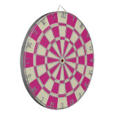 Cible De Fléchettes Rose Vivant Et Beige Crème Couleur (Devant gauche)