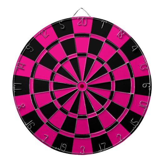 Cible De Fléchettes Roses indien et noir (Devant)