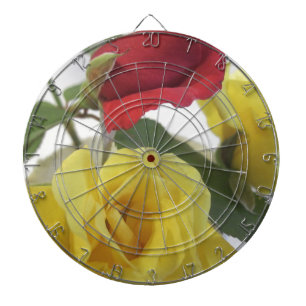 Cible De Fléchettes Roses jaunes rouges