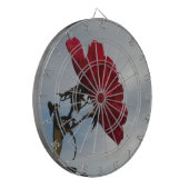 Cible De Fléchettes Roses rouges contre un ciel bleu vif (Devant gauche)