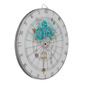 Cible De Fléchettes Roses Turquoise avec Clés (Devant gauche)