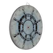 Cible De Fléchettes Roue de navire nautique vintage pour la navigation (Devant gauche)