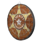 Cible De Fléchettes Rouge Bois tonique Sheriff Étoile d'insigne, Brown (Devant droit)