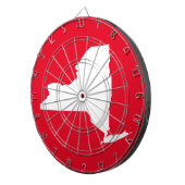 Cible De Fléchettes Rouge et blanc New York (Devant droit)