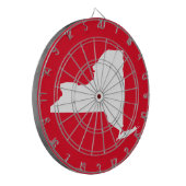 Cible De Fléchettes Rouge et blanc New York (Devant gauche)