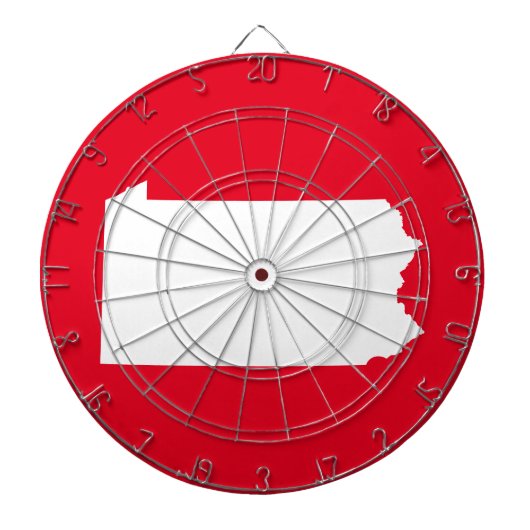 Cible De Fléchettes Rouge et Blanc Pennsylvanie (Devant)