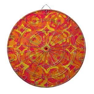 Cible De Fléchettes Rouge et jaune