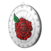 Cible De Fléchettes Rouge Rose métal Cage Dartboard (Devant droit)