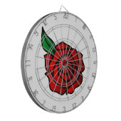 Cible De Fléchettes Rouge Rose métal Cage Dartboard (Devant gauche)