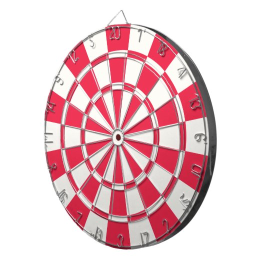 Cible De Fléchettes Ruby Rouge et blanc (Devant droit)