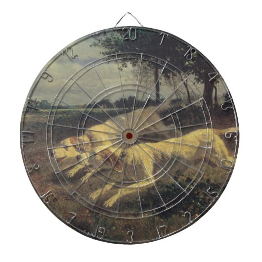 Cible De Fléchettes Running Dogs (Beagles) (par Constant Troyon) (Devant)