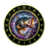 Cible De Fléchettes Rustic Bass Art pour les amateurs de jeu (Devant)