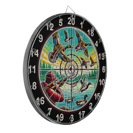 Cible De Fléchettes Rustic Flying Ducks Target Art (Devant gauche)