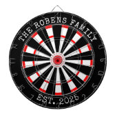 Cible de fléchettes rustique au nom de famille per (Devant)