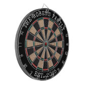 Cible de fléchettes rustique au nom de famille per (Devant gauche)