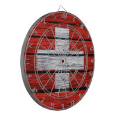Cible De Fléchettes Sac en bois rustique de drapeau suisse (Devant gauche)