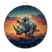 Cible De Fléchettes Safari Sunset Rhino (Devant)