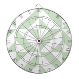 Cible De Fléchettes Sage Green Geometric Deco Cube Pattern