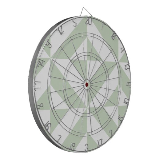 Cible De Fléchettes Sage Green Geometric Deco Cube Pattern (Devant gauche)