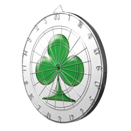 Cible De Fléchettes Saint Patrick's Day Irlandais Green Clover Shamroc (Devant droit)