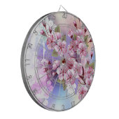 Cible De Fléchettes Sakura rose sur la peinture Arrière - plan (Devant gauche)