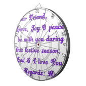 Cible De Fléchettes Salutation de la saison festive "Cher ami" (Devant droit)