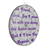 Cible De Fléchettes Salutation de la saison festive "Cher ami" (Devant gauche)