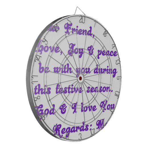 Cible De Fléchettes Salutation de la saison festive "Cher ami" (Devant gauche)