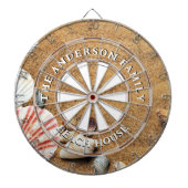 Cible De Fléchettes Sandy Beach Shells Nom de famille Beach House (Devant)