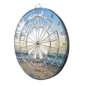 Cible De Fléchettes Sandy Beach Sunrise Nom de famille Beach House (Devant droit)