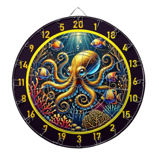 Cible De Fléchettes Sapphire Tentacle Octopus Darboard