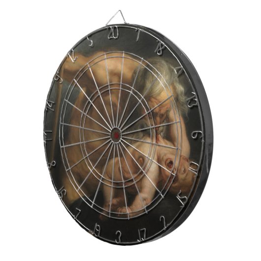 Cible De Fléchettes Saturne Dévorant son Fils (par Rubens) (Devant droit)