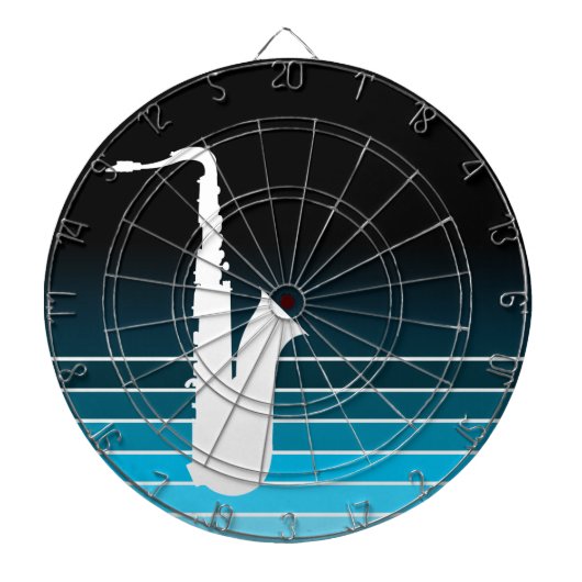 Cible De Fléchettes saxophone fondu bleu (Devant)