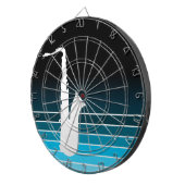 Cible De Fléchettes saxophone fondu bleu (Devant droit)