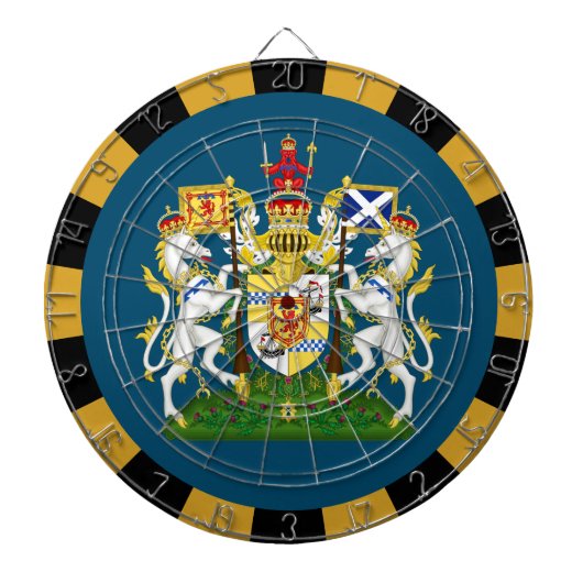 Cible De Fléchettes Scotland Dartboard & Drapeau fléchettes / jeu (Devant)