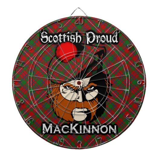 Cible De Fléchettes Scottish Clan MacKinnon Tartan Dartboard (Devant)
