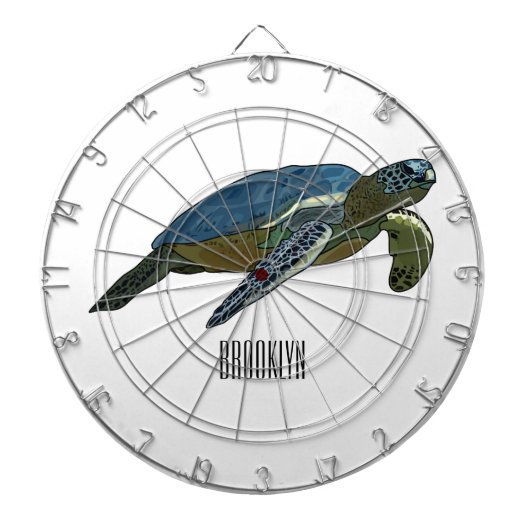 Cible De Fléchettes Sea turtle cartoon (Devant)