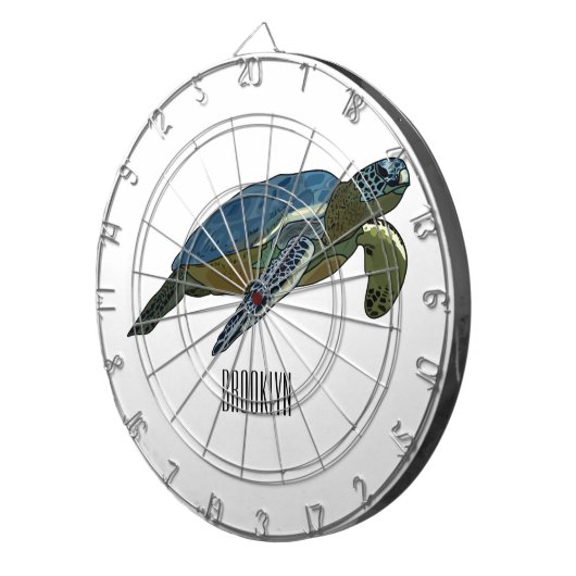 Cible De Fléchettes Sea turtle cartoon (Devant droit)