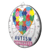 Cible De Fléchettes sensibilisation sur l'autisme rose (Devant droit)