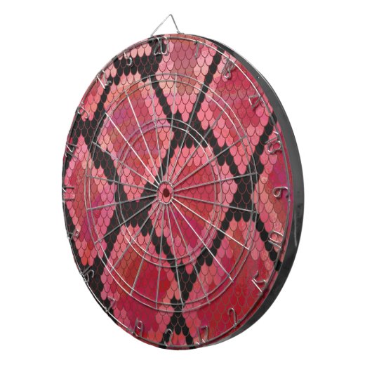 Cible De Fléchettes Serpent noir et rouge (Devant droit)