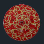 Cible De Fléchettes Serpents !<br><div class="desc">Créé à partir d'un dessin original de stylo et d'encre en l'honneur de l'année du serpent. La calligraphie représente "serpent". Ceux qui sont nés dans l'année du serpent sont sages,  patients et charmants. Les années de serpent incluent 2013,  2001,  1989,  1977,  1965,  1953,  1941 et 1929.</div>